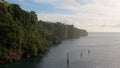 Coastline of tropical island. Kingstown, Saint Vincent and Grenadines