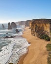 Coastline with Twelve Apostles, Great Ocean Road, Victoria, Australia Royalty Free Stock Photo