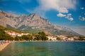 Coastline view of Baska Voda resort Royalty Free Stock Photo