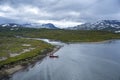 Coastline of Virihaure Lake in Staloluokta Same Village and Mountain