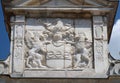 Coat of arms above entrance of Castle in Ptuj, Slovenia