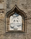 Coat of arms above Gate D`Amboise, fortifications of Rhodes, Rhodes Fortress, Old Town of Rhodes