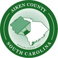 Coat of arms of Aiken County. America. USA