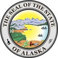 Coat of arms of Alaska. America. USA