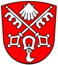 The coat of arms of the Anger community. Bavaria. Germany