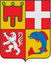 Coat of arms of the Auvergne-Rhone-Alpes region. France.