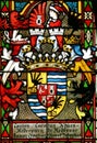 Coat Of Arms Of Ban Khuen Hedervary, Stained Glass In Zagreb Cathedral