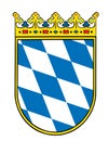 Coat of arms of Bavaria, Germany.