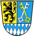 Coat of arms of the Berchtesgadener Land district. Germany.