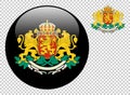 Coat of arms of Bulgaria vector illustration on a transparent background Royalty Free Stock Photo