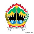 Coat of Arms of Central Java is a Indonesian region. Vector emblem