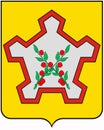 Coat of arms of the Chaplyginsky district. Lipetskaya shod. Russia