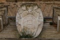 Coat of arms, church of San Gregorio Magno, Montelparo, Fermo county, Italy