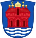 Coat of arms of the city of Aalborg. Denmark