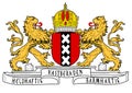 Coat of arms of the city of Amsterdam. Netherlands