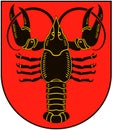 Coat of arms of the city of Auce. Latvia