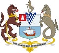 Coat of arms of the city of Belfast. Ireland.