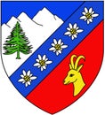 Coat of arms of the city of Chamonix-Mont-Blanc. France