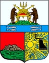 Coat of arms of the city of Cherepovets. Vologda Region. Russia