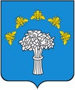 Coat of arms of the city of Cherven. Belarus