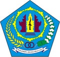 Coat of arms of the city of Denpasar. Indonesia.