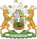 Coat of arms of the city of Derby. England.