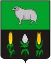 Coat of arms of the city of Dmitrovsk, Oryol region. Russia