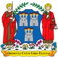 Coat of arms of the city of Dublin. Ireland