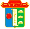 Coat of arms of the city of Elista. Republic of Kalmykia. Russia