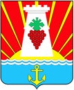 Coat of arms of the city of Feodosia. Crimea.