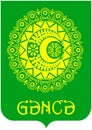 Coat of arms of the city of Ganja. Azerbaijan