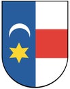 Coat of arms of the city of Gnushtya. Slovakia