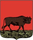 Coat of arms of the city of Grodno in 1845. Belarus