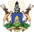 Coat of arms of the city of Helena. America. USA