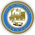 Coat of arms of the city of Houston. America. USA