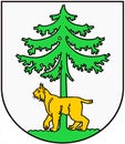 Coat of arms of the city of Jekabpils. Latvia Royalty Free Stock Photo