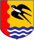 Coat of arms of the city of Kallaste. Estonia
