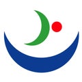 Coat of arms of the city of Katagami. Japan