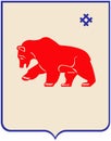 Coat of arms of the city of Kudymkar. Perm Territory. Russia.