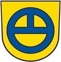 Coat of arms of the city of Leinfelden-Echterdingen. Germany. Royalty Free Stock Photo