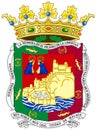 Coat of arms of the city of Malaga. Spain