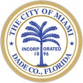 Coat of arms of the city of Miami. State of Florida. USA