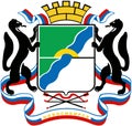 Coat of arms of the city of Novosibirsk. Russia