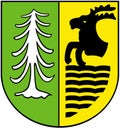 Coat of arms of the city of Oberhof. Germany