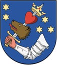 Coat of arms of the city of Odorheiu-Secuiesc. Romania Royalty Free Stock Photo