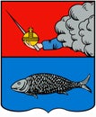 Coat of arms of the city of Onega 1780 Arkhangelsk region. Russia