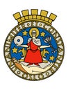 Coat of Arms of the City of Oslo Royalty Free Stock Photo