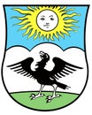 Coat of arms of the city of Ozersk. Kaliningrad region . Russia