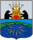 Coat of arms of the city of Padansk 1781 Republic of Karelia. Russia