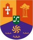 Coat of arms of the city of Pitsunda. Abkhazia.
